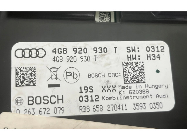 Přístrojová deska  Audi A7 S7 4G 2014 4G8920930T  