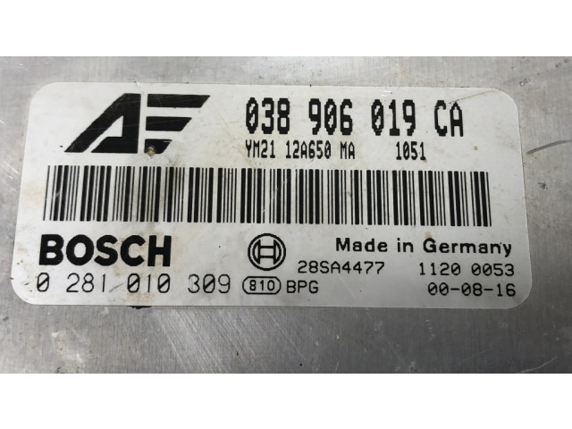 Блок управления двигателя 038906019CA, 0281010309   Ford Galaxy
