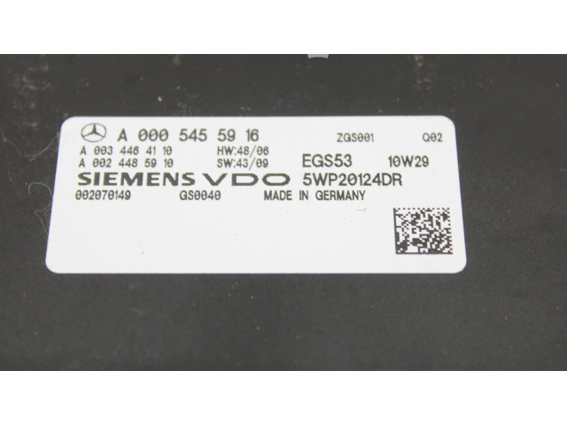 Блок управления коробкой передач A0005455916   Mercedes-Benz CLK AMG A208 C208