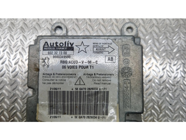 Блок подушек безопасности 9660349980, 602327300   Peugeot 406