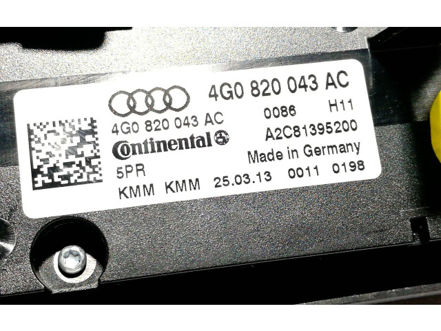 Блок управления климат-контролем 4G0820043AC, A2C81395200   Audi A6 S6 C7 4G