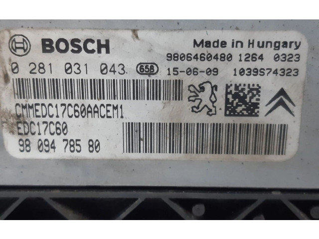 Řídící jednotka 9807054180, 0281031043   Peugeot 308 2015