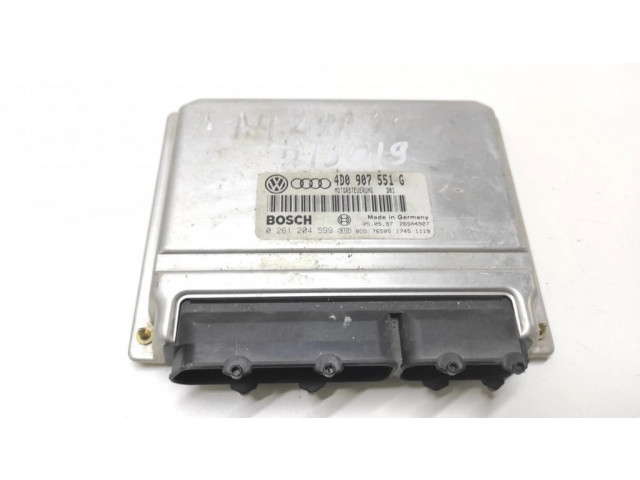 Блок управления двигателя 4D0907551G, 0261204599   Audi A4 S4 B5 8D