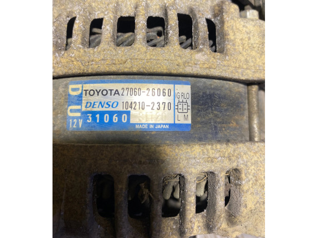 Генератор 2706026060, 1042102370   Toyota RAV 4 (XA30)      