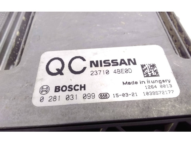 Řídící jednotka 0281031099, 237104BE0D   Nissan X-Trail T32 2016
