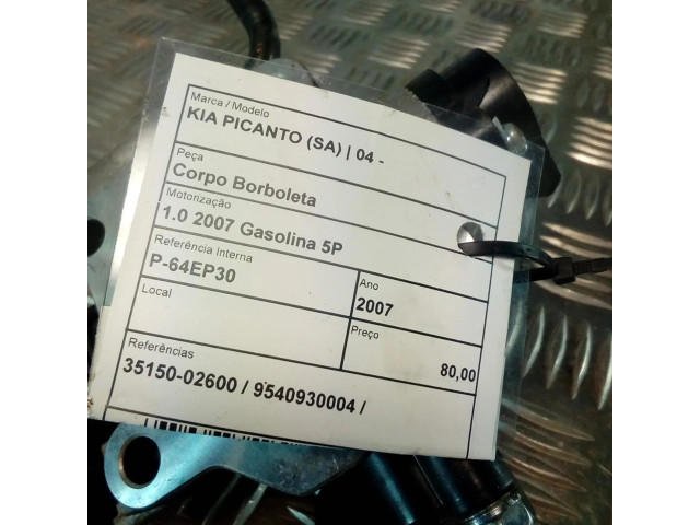 Vstřikovací lišta 35150-02600   KIA Picanto  pro benzínový motor   