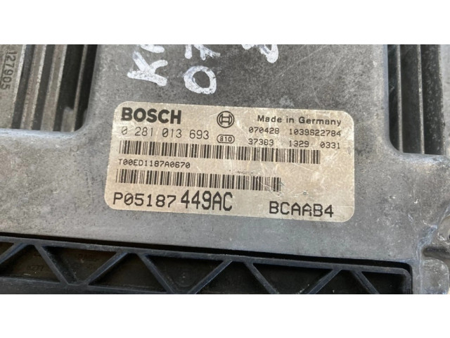 Блок управления двигателя 0281013693, BCAAB4   Dodge Caliber