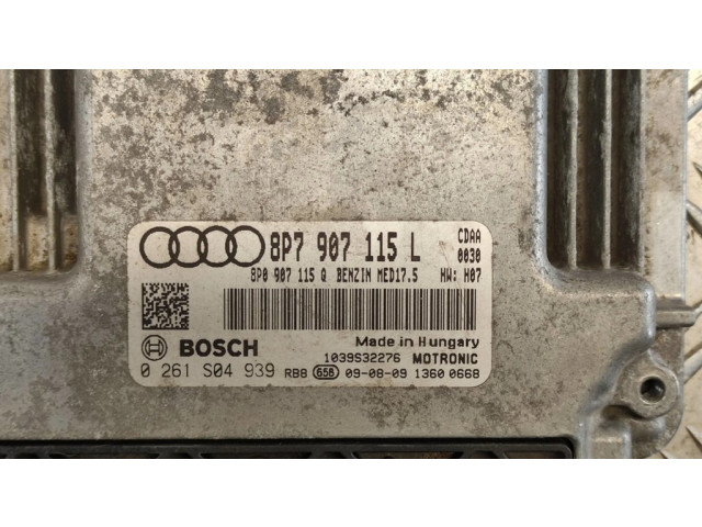 Блок управления двигателя 8P0907115Q, 0261S04939   Audi A3 S3 8P