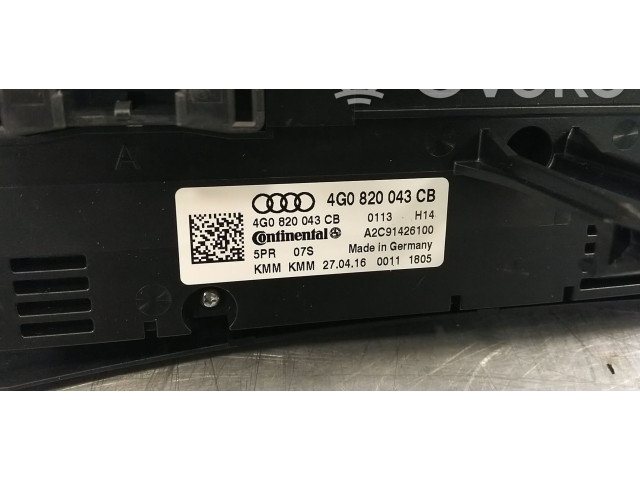 Блок управления климат-контролем 4G0820043CB   Audi A6 S6 C7 4G