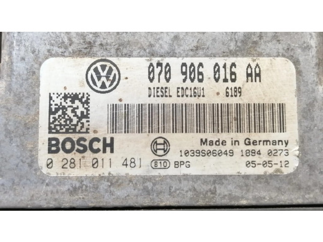 Блок управления двигателя 070906016AA, 0281011481   Volkswagen Touareg I