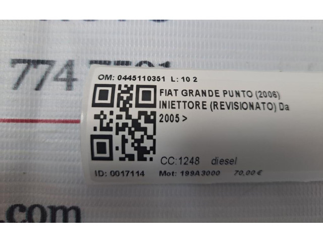 Форсунка 0445110351, 0445110351    Fiat Grande Punto   
