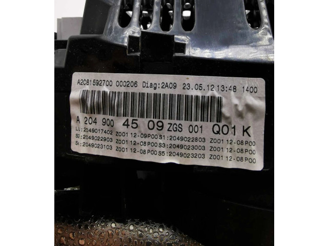 Přístrojová deska  Mercedes-Benz C W204 2012 A2049004509, 1330  