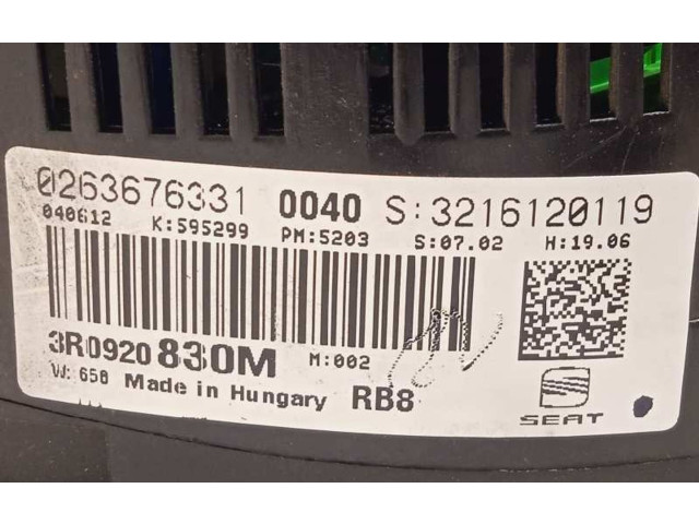 Панель приборов 3R0920830M, 3R0920830MX   Seat Exeo (3R)       