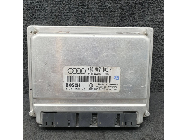 Блок управления двигателя 4B0907401H, 0281001781   Audi A6 S6 C5 4B