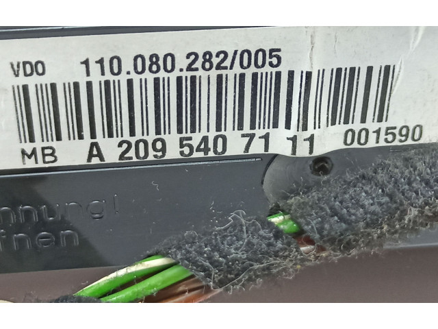 Панель приборов A2095407111, 110080282   Mercedes-Benz CLK A209 C209       