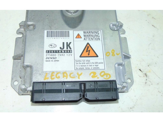 Řídící jednotka 2758007492   Subaru Legacy 2008
