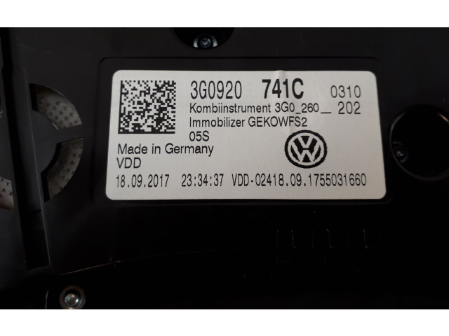 Přístrojová deska  Volkswagen Arteon 2018 3G0920741C, 3G0920741C  
