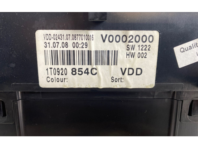 Přístrojová deska  Volkswagen Caddy 2006 1T0920854C, V0002000  