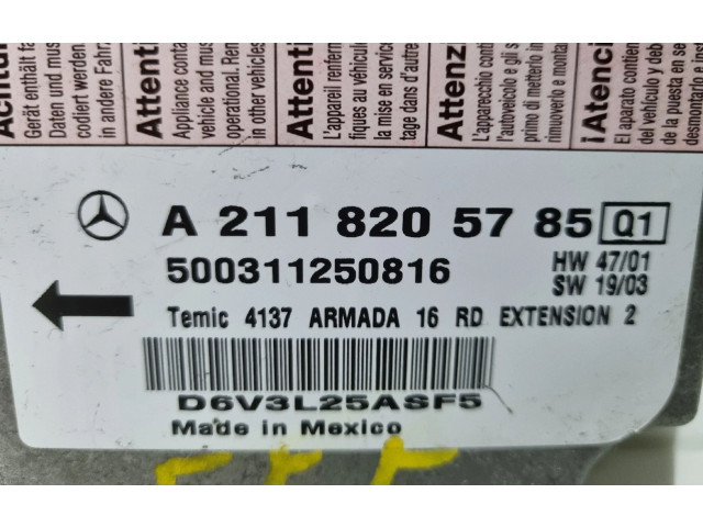 Блок подушек безопасности A2118205785, R202311328   Mercedes-Benz E W211