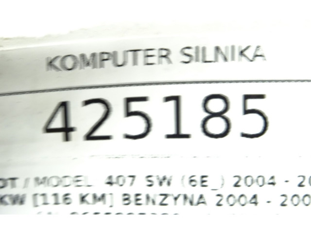 Řídící jednotka 9655997380   Peugeot 407 2004