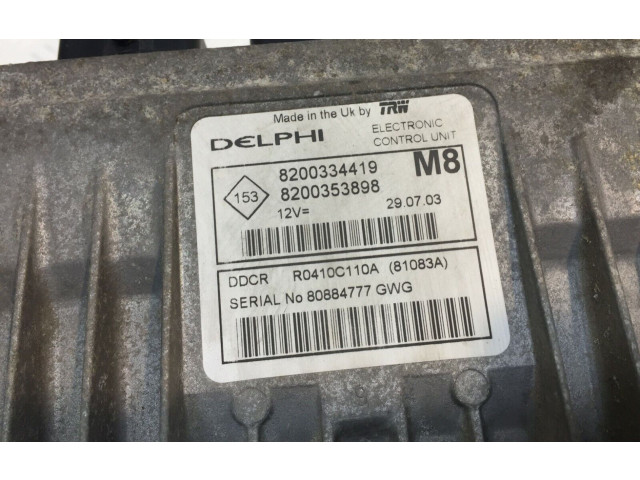 Řídící jednotka 8200334419, 8200353898   Nissan Micra 2003