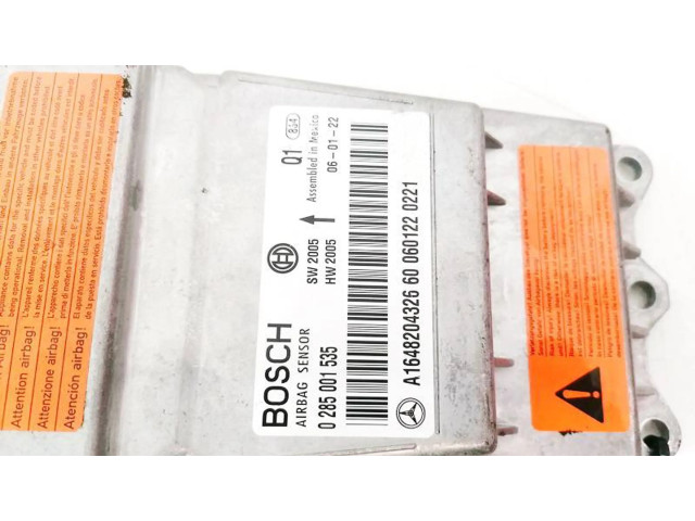 Блок подушек безопасности A1648204326, 0285001535   Mercedes-Benz ML W164