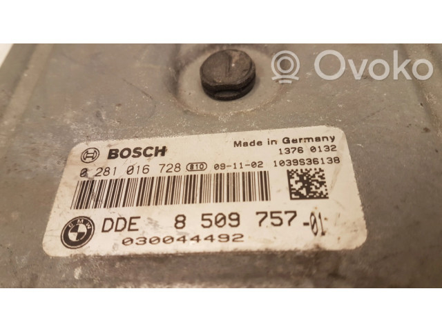 Řídící jednotka 0281016728, DDE8509757   BMW 5 GT F07 2012