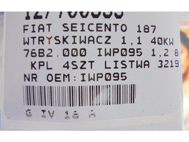 Vstřikovač IWP095, IWP095   Fiat Seicento/600    176 