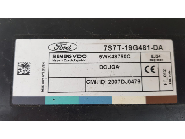 Блок комфорта 7S7T19G481DA, 5WK48790C   Ford Mondeo MK IV   