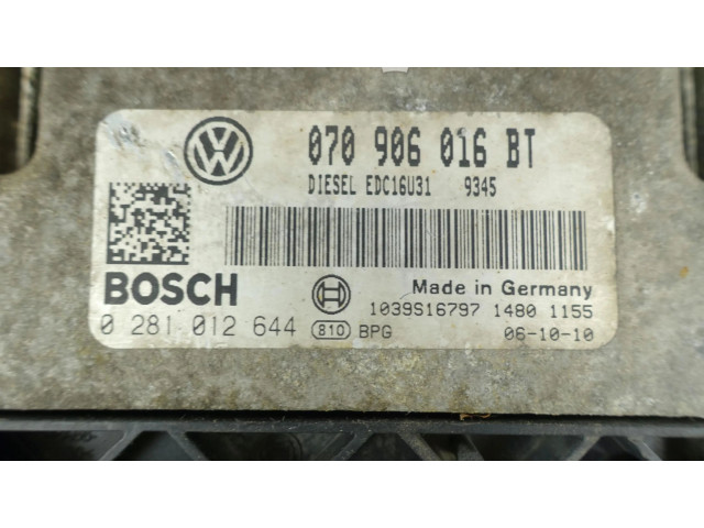 Řídící jednotka 070906016BT   Volkswagen Touareg I 2006