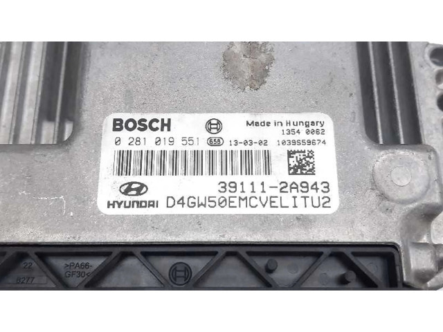 Řídící jednotka 391112A943, 0281019551   Hyundai i30 2013
