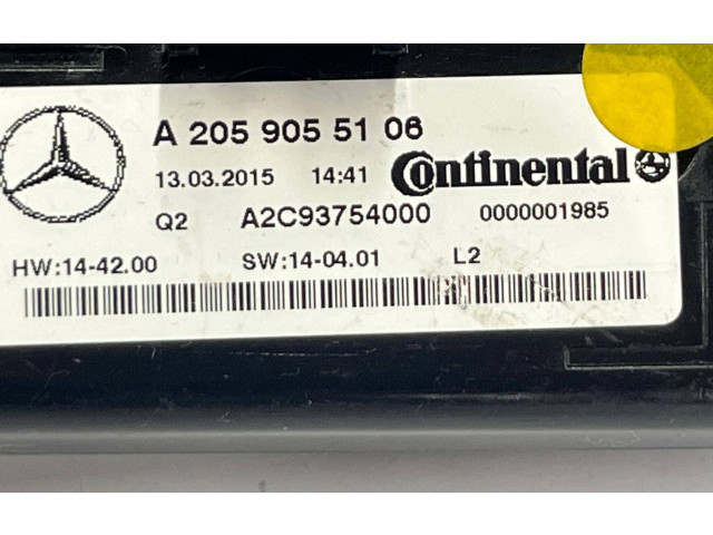 Блок управления климат-контролем A2059055106, A2C93754000   Mercedes-Benz C W205