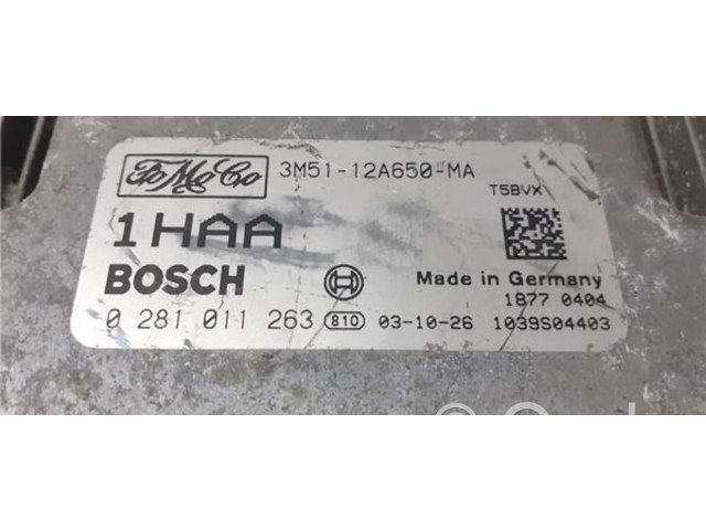 Блок управления 3m5112a650ma, 0281011263   Ford Focus C-MAX