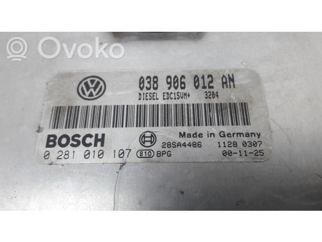 Řídící jednotka 038906012AN, 0281010107   Skoda Fabia Mk1 (6Y) 2001