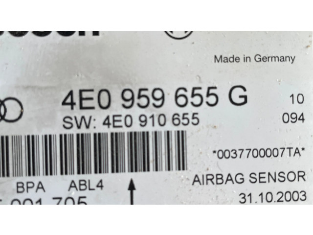 Блок подушек безопасности 4E0959655G, 4E0910655   Audi A8 S8 D3 4E