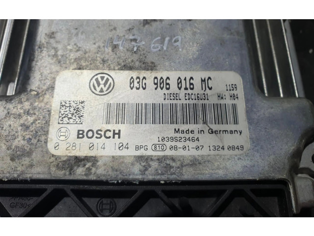 Řídící jednotka 03G906016MC   Skoda Superb B5 (3U) 2008