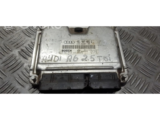 Блок управления двигателя 4B1907401D, 0281010494   Audi A6 S6 C5 4B