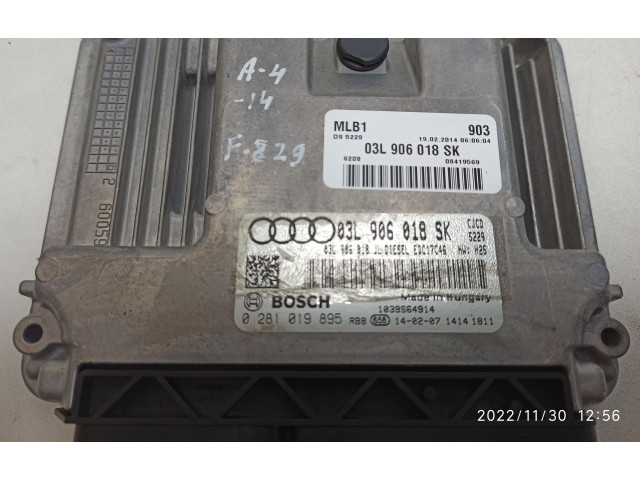 Řídící jednotka 03L906018SK, 03L906018JL   Audi A4 S4 B8 8K 2014