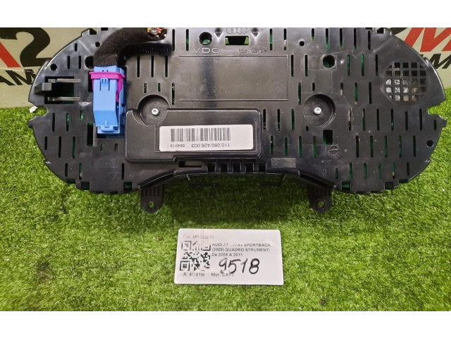 Přístrojová deska  Audi A3 S3 A3 Sportback 8P 2009 8P0920983, 8P0920983  