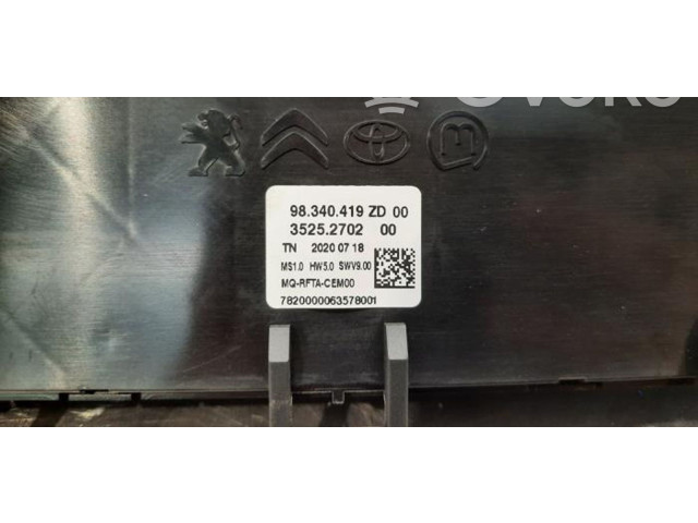 Блок управления климат-контролем 98340419ZD   Peugeot Rifter