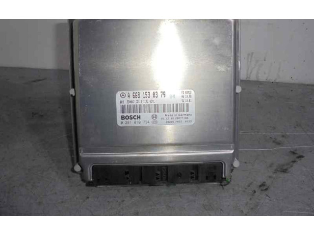 Řídící jednotka 6681530379, 0281010794   Mercedes-Benz A W168 2003