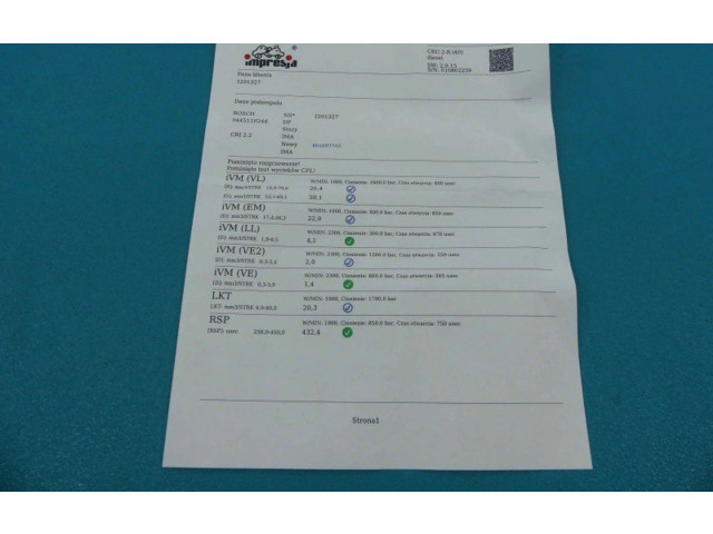 Vstřikovač 0445110244, IMPRK1201327   Fiat Croma     