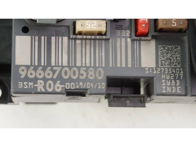 Pojistková skříňka Řídící jednotka BSM 9666700580   Peugeot 308 2009