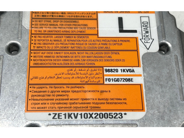 Блок подушек безопасности 988201KV0A, F01G07208E   Nissan Juke I F15