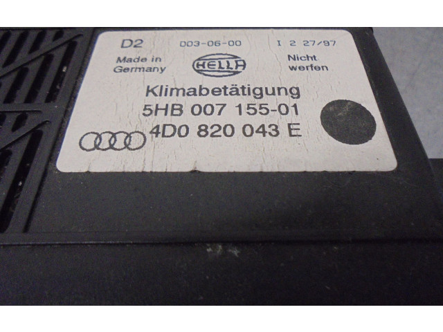 Блок управления климат-контролем 4D0820043E, 5HB00715501   Audi A8 S8 D2 4D