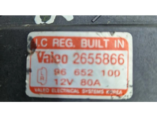 Генератор 96652100, 12V80A   Chevrolet Aveo 1.2     