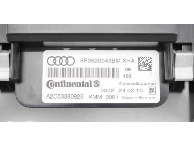 Блок управления климат-контролем A2C53380926, 8P0820043BM   Audi A3 S3 8P