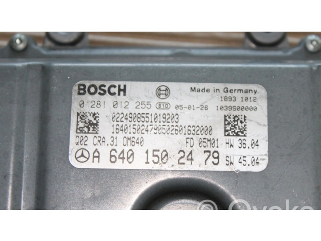 Řídící jednotka A6401502479, 0281012255   Mercedes-Benz A W169 2004