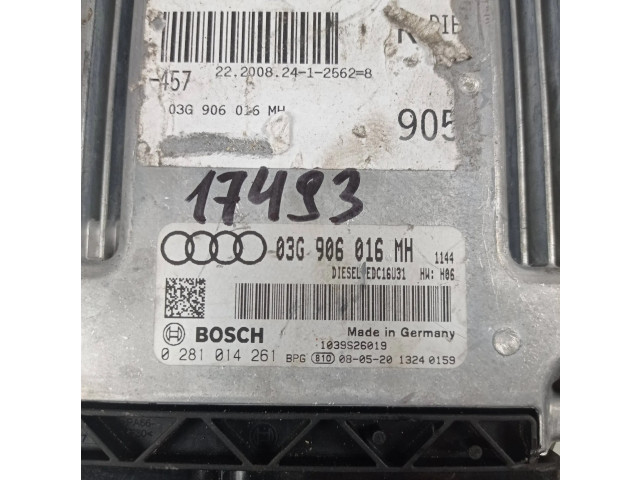 Блок управления двигателя 03G906016MH, 0281014261   Audi A6 S6 C6 4F