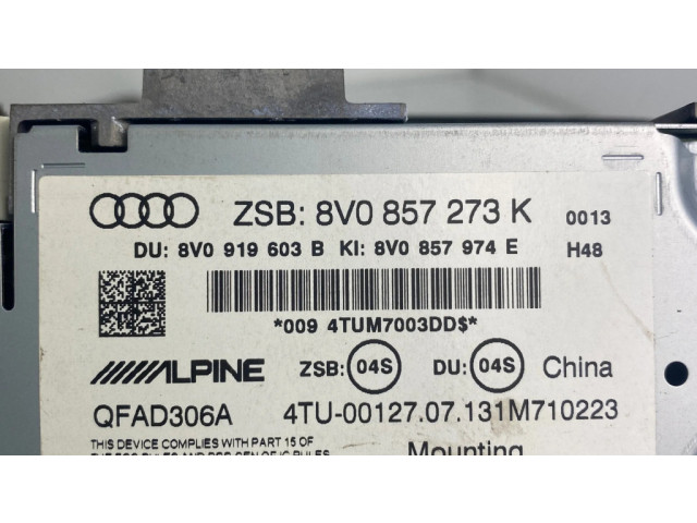 Дисплей    8V0857273K, 8V0919603B   Audi A3 S3 8V